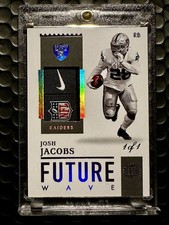 Panini Encased 2020 Josh Jacobs Future Wave Materials Diamond 1/1 MEM Raiders