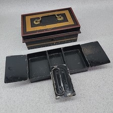 Vintage Metal Money Tin With Coin Tray Petty Cash Box Made in England 