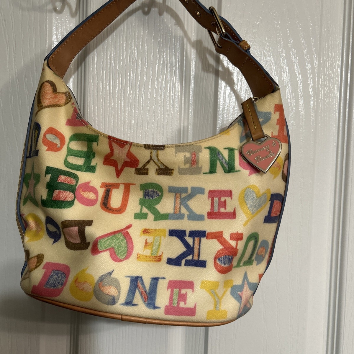 Y2K Rainbow Dooney & Bourke Pink and Yellow Heart Print Mini Backpack with Pouch Dooney & Bourke Heart Bags & Handbags for Women for sale | eBay main image 3