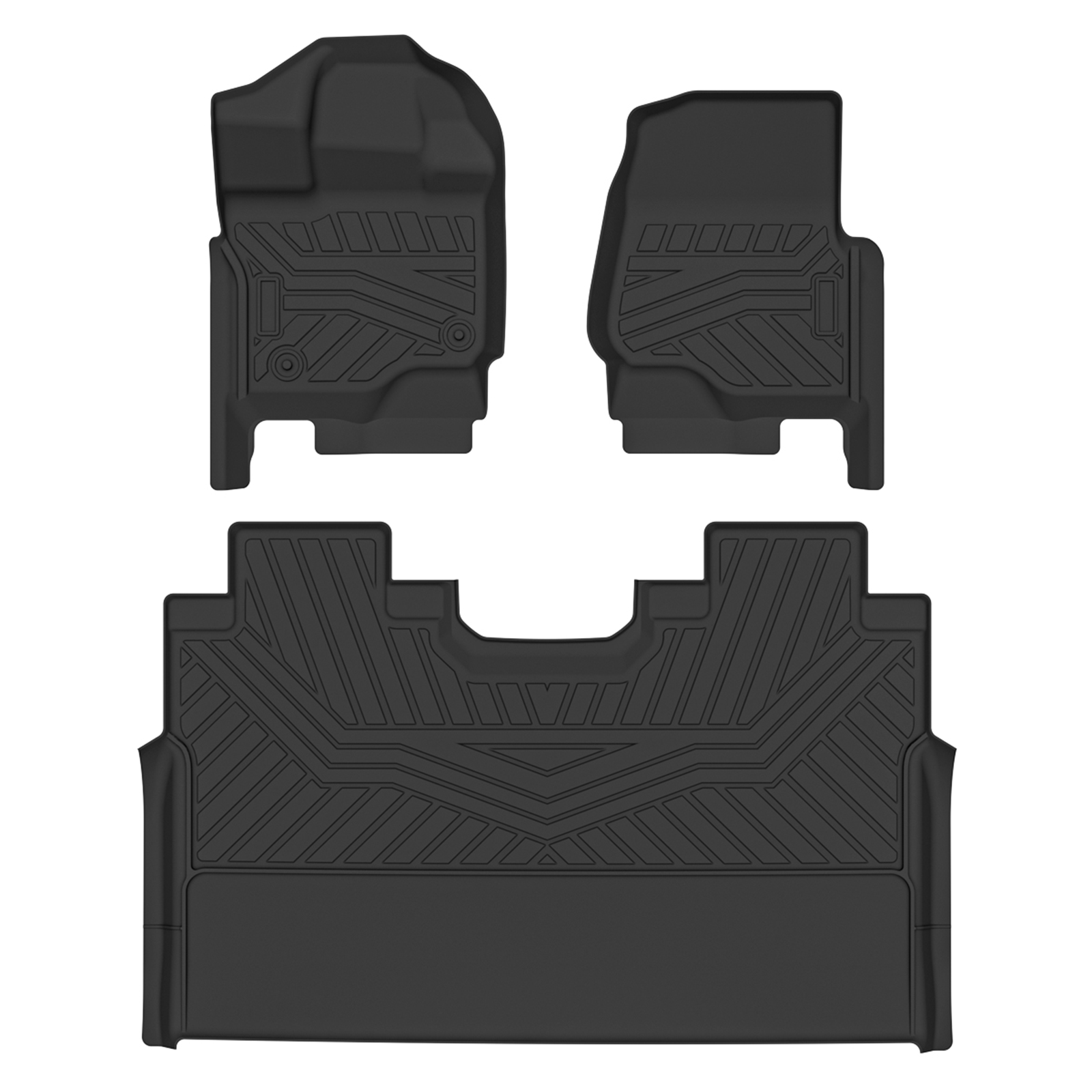 TPE Floor Mats for 2015-2025 Ford F-150/F-150 Lightning Super Crew Cab Liner