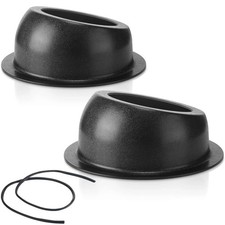 2 PCS Black Universal Angled Speaker Enclosures Boxes Pods for 6.5" Speakers