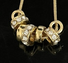 NAPIER & NICOLE MILLER 2 Gold Plated Chain Necklaces Pendant & Beads  #292 — photo 2