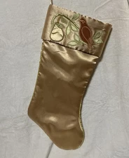 Martha Stewart Christmas Stocking Golden Luster Partridge In A Pear Tree 2002