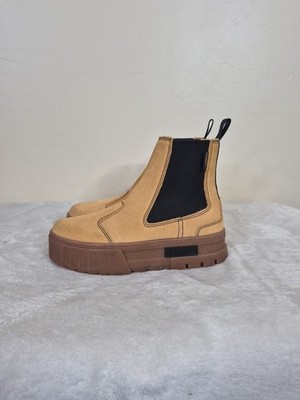 Puma Mayze Suede Brown Taffy Tan Chelsea Platform Shoes/Boots Size 7