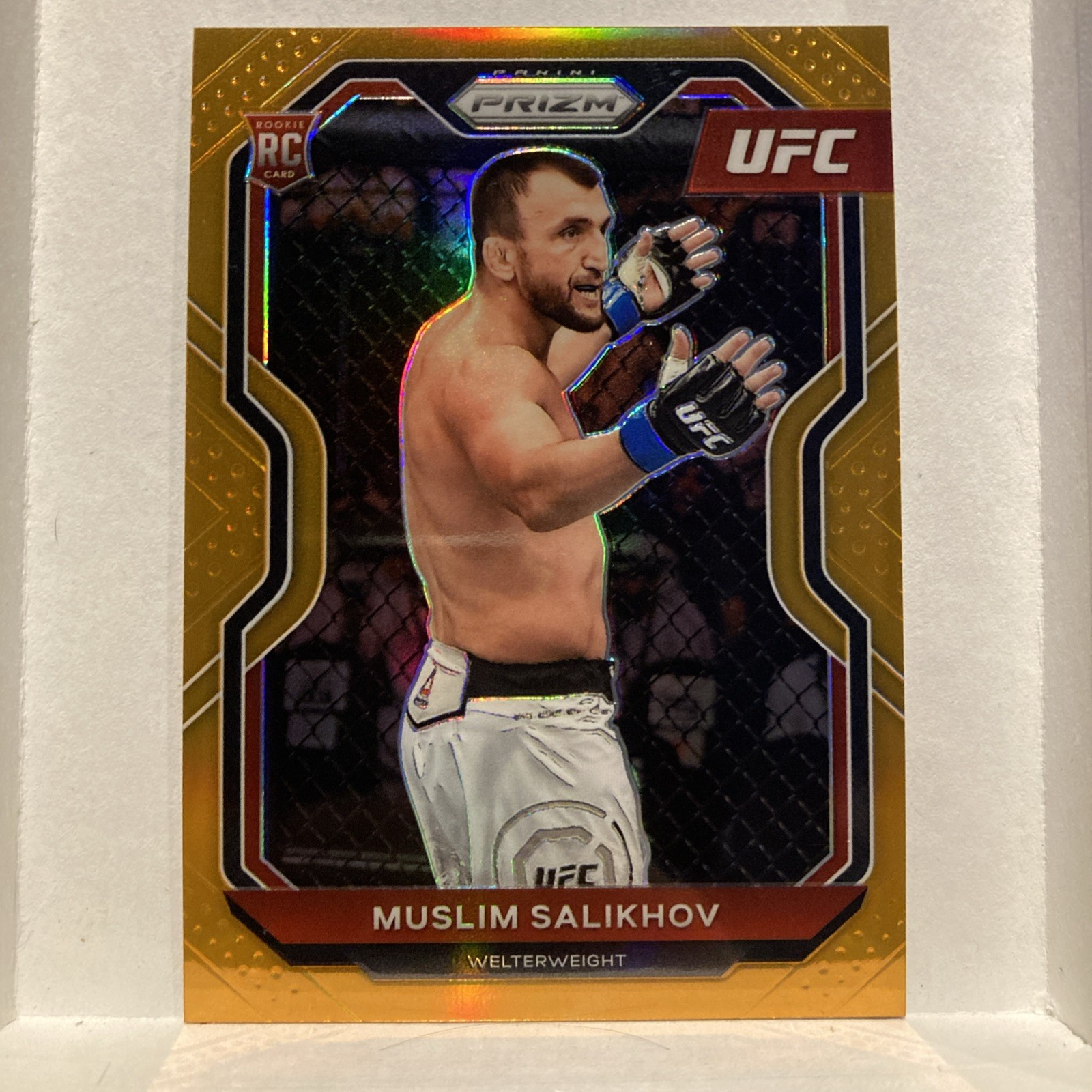 2021 Panini Prizm UFC Orange Prizm /99 Muslim Salikhov #29 Rookie RC SP