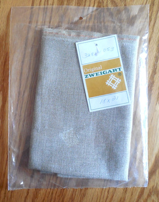 NEW  Zweigart 25 or 28-Count Tan Cross Stitch Fabric   sz 18 x 21 