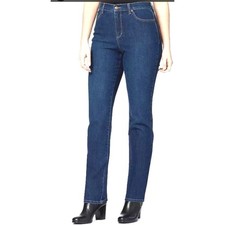 Gloria Vanderbilt Womens Amanda High Rise Classic Straight Leg Jeans Sz 12 New