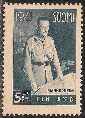 Finland #232 (A48) VF MNH - 1941 5m Field Marshal Mannerheim