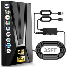 2025 Upgraded HD TV Antenna, 1800+ Miles Range Indoor Outdoor Digital TV Ante...