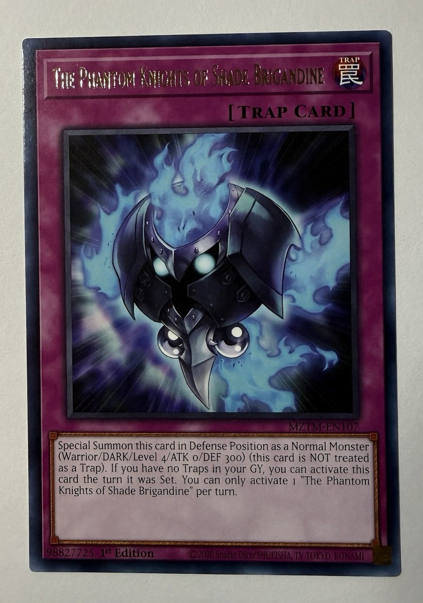 yugioh phantom knights cards 1x The Phantom Knights of Shade Brigandine 1st Edition Rare MZTM-EN107  Yu-Gi-Oh!