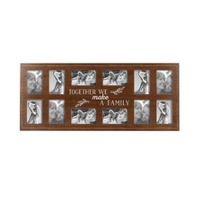 Prinz 12-Opening, 4"x6" Together Family Wall Decor Collage Picture Frame in D.