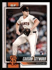 2026 Topps #112 Carson Seymour San Francisco Giants RC