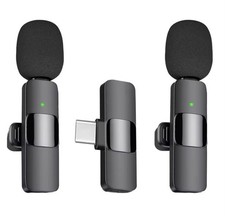 Dual Micro Wireless Tie K9 USB-C For iPhone Android TikTok Video VLOG