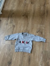 Moncler Kid's Big logo Gray cotton Sweatshirt Size: 9/12 months 76 cm