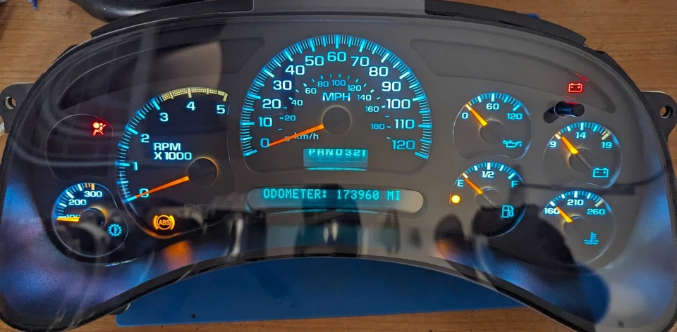 03-05 Silverado, Sierra Diesel Velocímetro Calibre Cluster, Reman, 1 Año de Garantía Foto 3 de 3