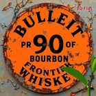 Vintage Bulleit Bourbon Aluminum Tin Metal Signs Home Décor Wall Art 8x8