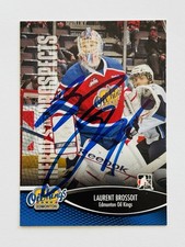 Laurent Brossoit Oilers Autographed 2012-13 ITG Heroes & Prospects Card #118 COA