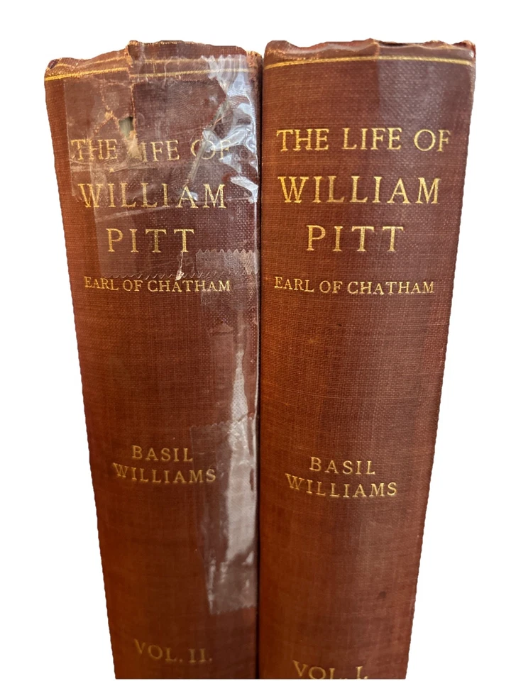 The Life of William Pitt Earl of Chatham, 2 Vs, Basil Williams Longmans HC 1913 - Image 2 of 4