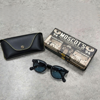 MOSCOT LEMTOSH 46 24-145 SUNGLASSES WELLINGTON BLACK LENS MOSCOT LEMTOSH 46 24-145 SUNGLASSES WELLINGTON BLACK LENS