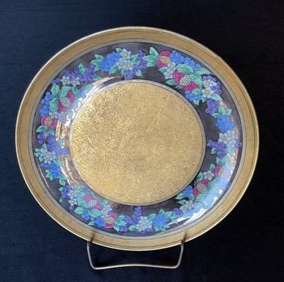 Antique Unmarked/ After  Pickard Hand Painted Gold Entrusted Cabinet Plate