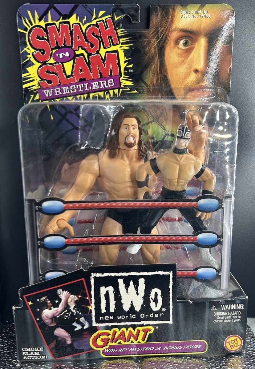 1999 Smash 'n Slam Wrestlers WCW NWO Giant Rey Mysterio Jr Bonus
