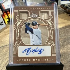 2025 Leaf Lumber Edgar Martinez Dual GU Bat Signature Sticks Bronze /35