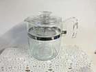 Vintage 7756 Pyrex 6 Cup Glass Percolator Coffee Pot Flame Ware Complete