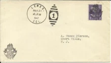 US 3c PREXY Sc#807 FANCY "VICTORY LOAN" Illustrated Torch Cancel, Lewe