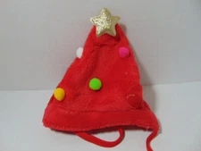 2 Pcs Christmas Dog Pet Costume Christmas Tree Hat and Adjustable Collar Bib LG