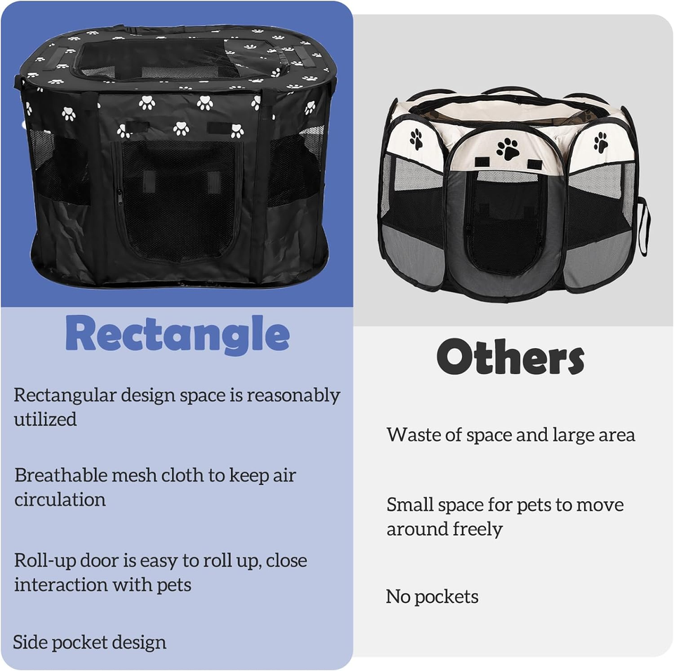 Portable Pet Playpen Foldable Dog Playpens for Puppy Large Collapsible