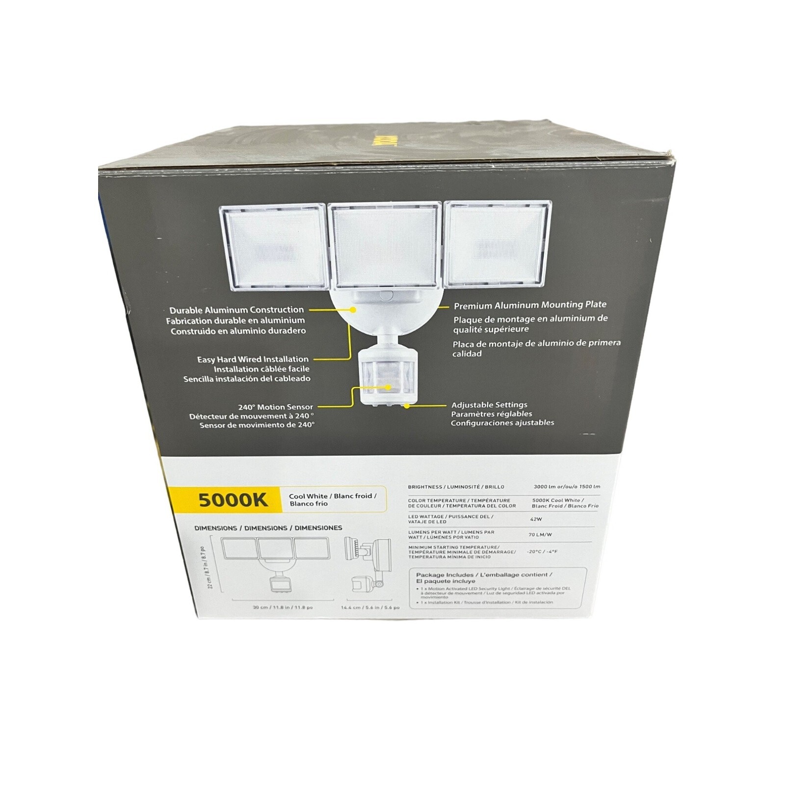 Koda Motion Activated LED Security Floodlight 3000 Lum, PN 1600335 eBay