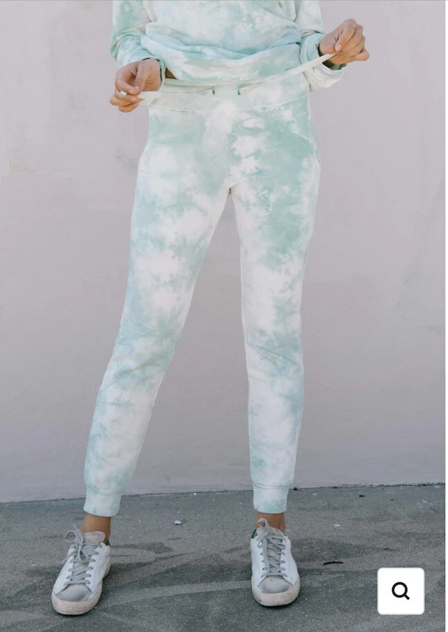 Softwear Women s Joggers In Mint Tie Dye Made In USA Size M Retail