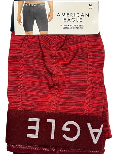 NWT AMERICAN EAGLE Flex Boxer Briefs 9" Inseam Sz XS-S-M-L-XL Red #2 - Picture 4 of 5