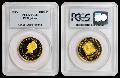 1975 Gold Philippines 1000 Piso PCGS PR68 - The New Society | eBay