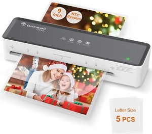 Bonsaii 9 Laminateur de pouce, Machine à laminateur avec feuilles de stratifié, Gris