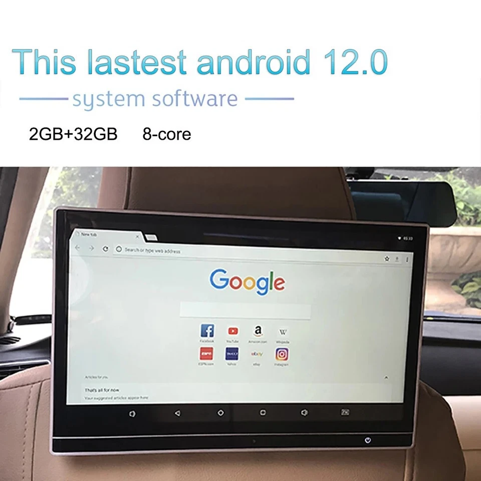 Rear Seat Entertainment System For Ford Kuga 3 Facelift Android Headrest Monitor - Image 3 of 4