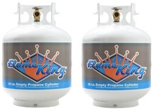 Twin Pack 2 20 LB Pound Steel Propane Tank BBQ Refillable Cylinder OPD Valve