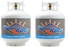 Twin Pack (2) 20 LB Pound Steel Propane Tank BBQ Refillable Cylinder OPD Valve