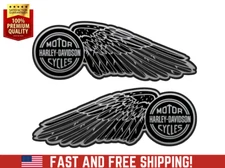 Vinyl Decals For Harley Tank set of 2 - Silver Dark Gray Flat Black Dyna Fxr