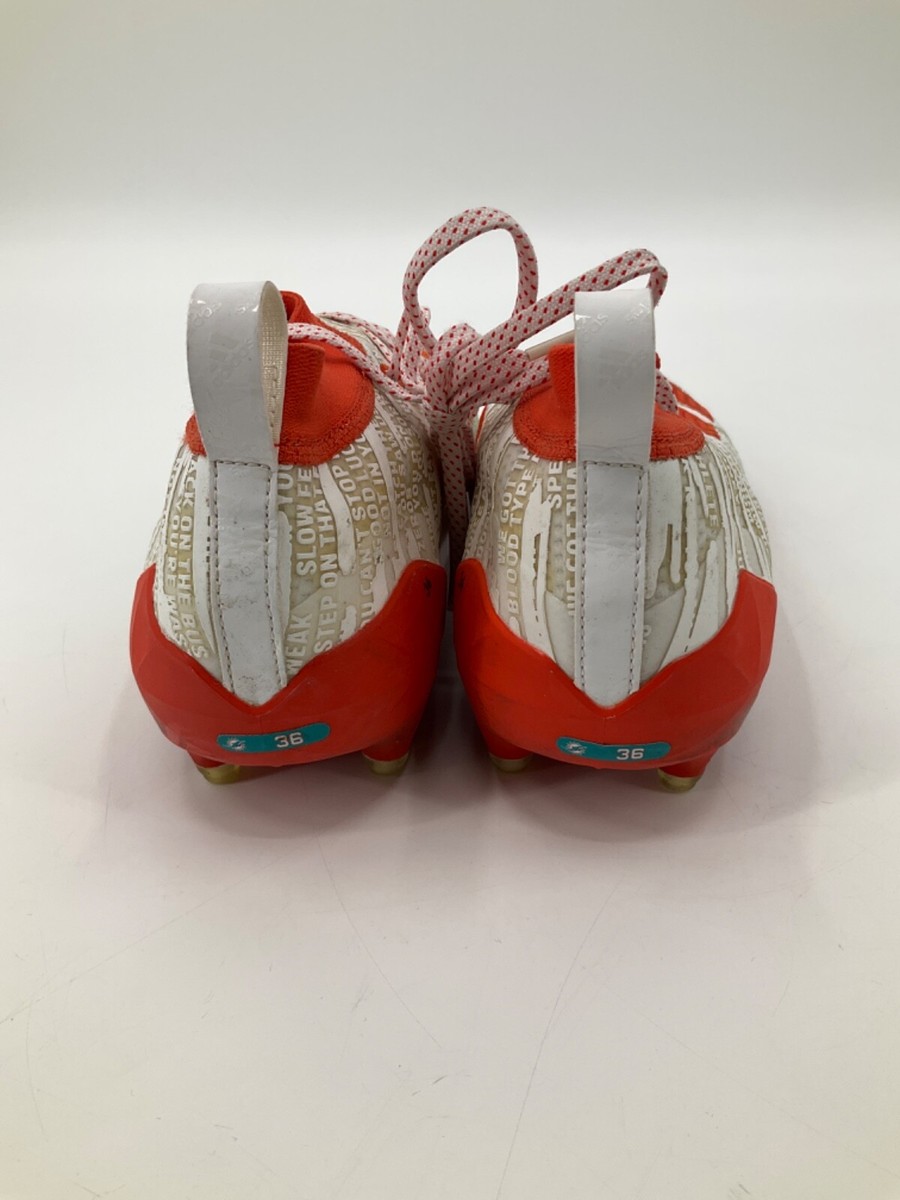 36 MIAMI DOLPHINS GAME USED ORANGE ADIDAS “THREE STRIPE LIFE  display picture 2