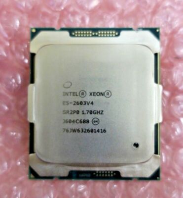  Intel Xeon E5-2603 V4 CPU 1.7GHz 6 Core Processor (BX80660E52603V4)  SR2P0