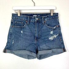 old navy OG short cuffed denim medium wash size 8