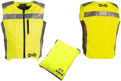 WOWOW Hi Viz 3M reflektierende strapazierfähige Motorrad Fahrrad Weste Weste Jacke XXXL