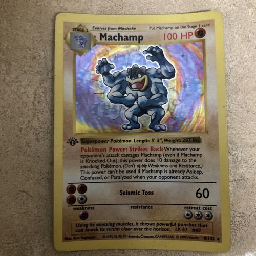 Machamp 1st Edition Holo Pokemon Card EBay