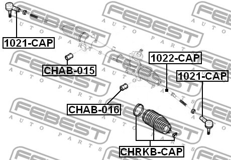 CHAB-016 FEBEST Mounting, steering gear for CHEVROLET,CHEVROLET (SGM),GMC,HOLDEN