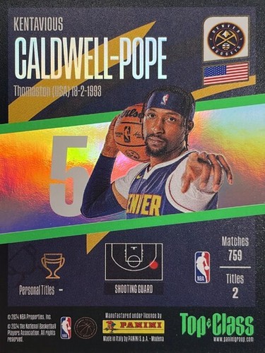 Kentavious Caldwell-Pope Winner - 189 - Nuggets - 2024 Top Class NBA - Picture 2 of 2