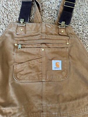 Carhartt Duck Bib Overalls Size 48x30 Classic Brown | eBay