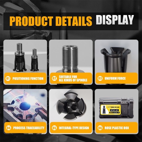 BT50 Clamp Pull Claw 4 Petal for CNC Spindle with 45 Degree Outer Screw - Picture 12 of 12