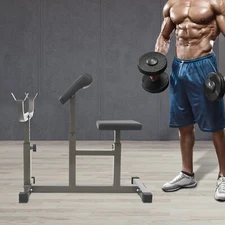 Preacher Curl Bench Biceps Bench Adjustable Strength Training Bench for Home Gym