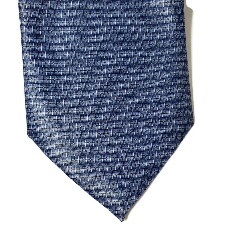 Corbata de cuello UMO LORENZO Italia para hombre azul poliéster geométrico hecha en Corea carrera Foto 3 de 4